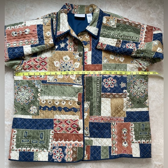 Alfred Dunner size 18 multicolored silk jacket - Picture 4 of 10